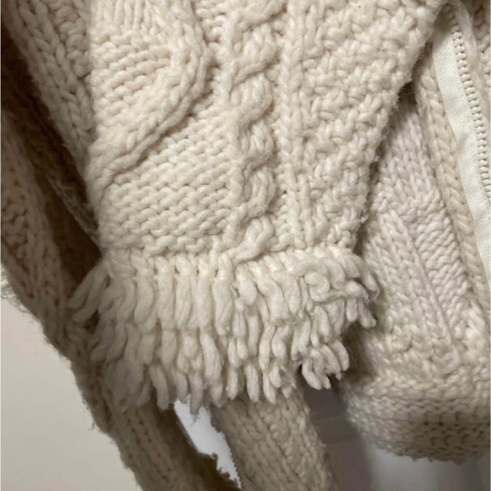 Women's Cream Wool Jacket - Picture 7 of 9